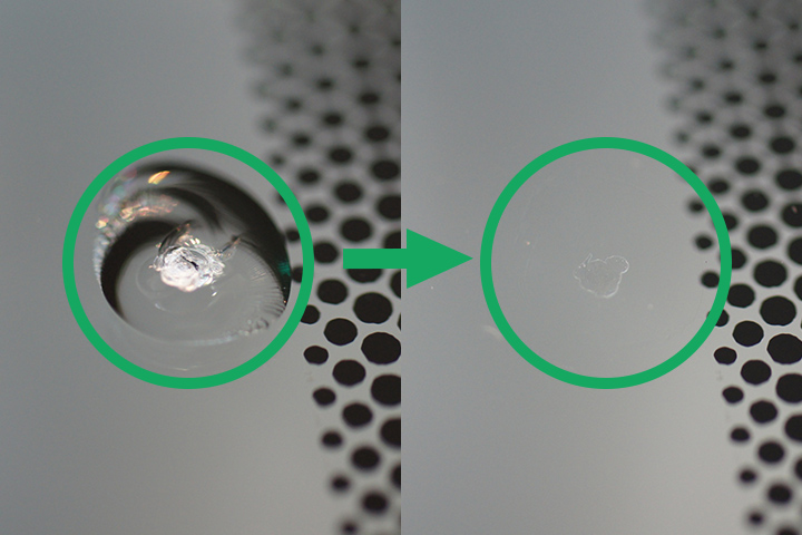 フロントガラスのヒビ修理の実例